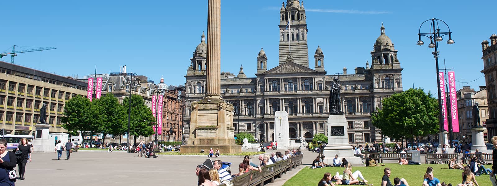 George Square on a sunny day