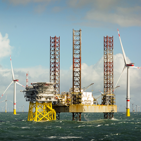 Large offshore windfarm in North Sea