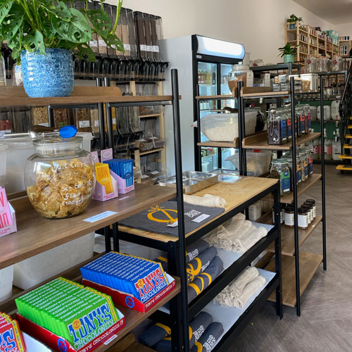 package free items sitting on shelves in a zero waste store package free items sitting on shelves in a zero waste store