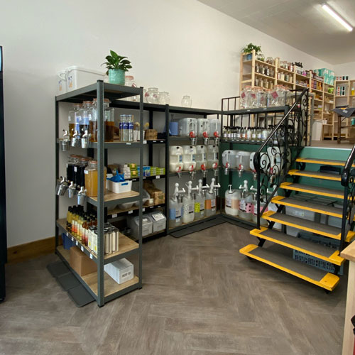 package free items sitting on shelves in a zero waste store package free items sitting on shelves in a zero waste store