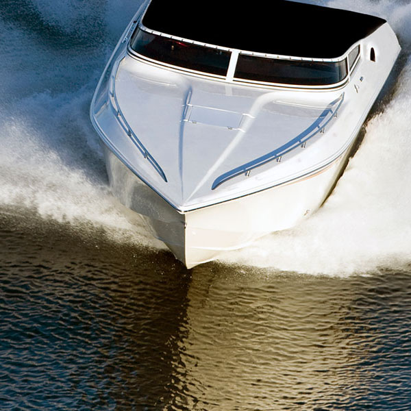 Speedboat in water