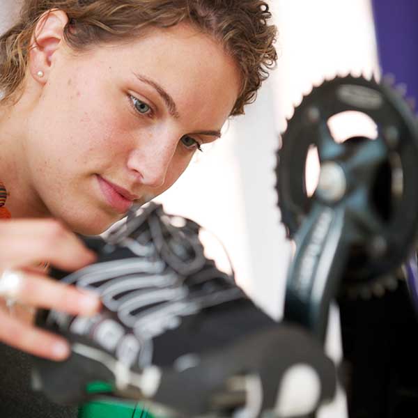 Product Design student working on design for quick-change footwear ideally suited to competitors in triathlon events.