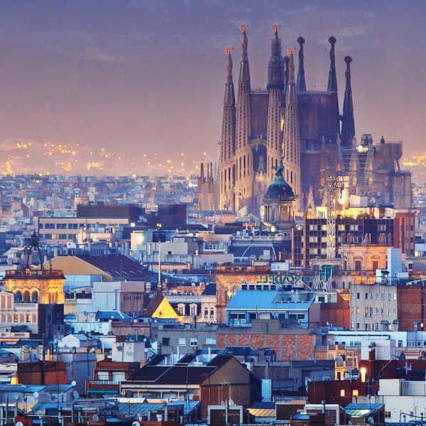 Skyline of Barcelona, Spain