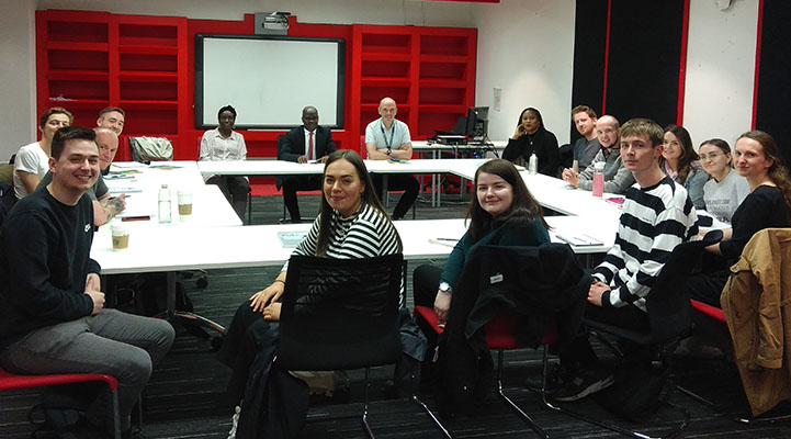 Students with Professor Cheikh Ahmadou Dieng, the Senegal Ambassador to the UK