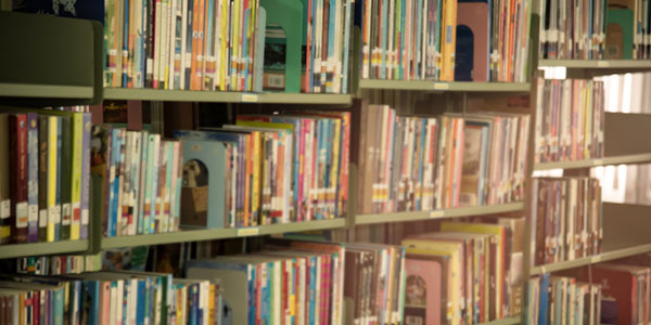 Books in a library