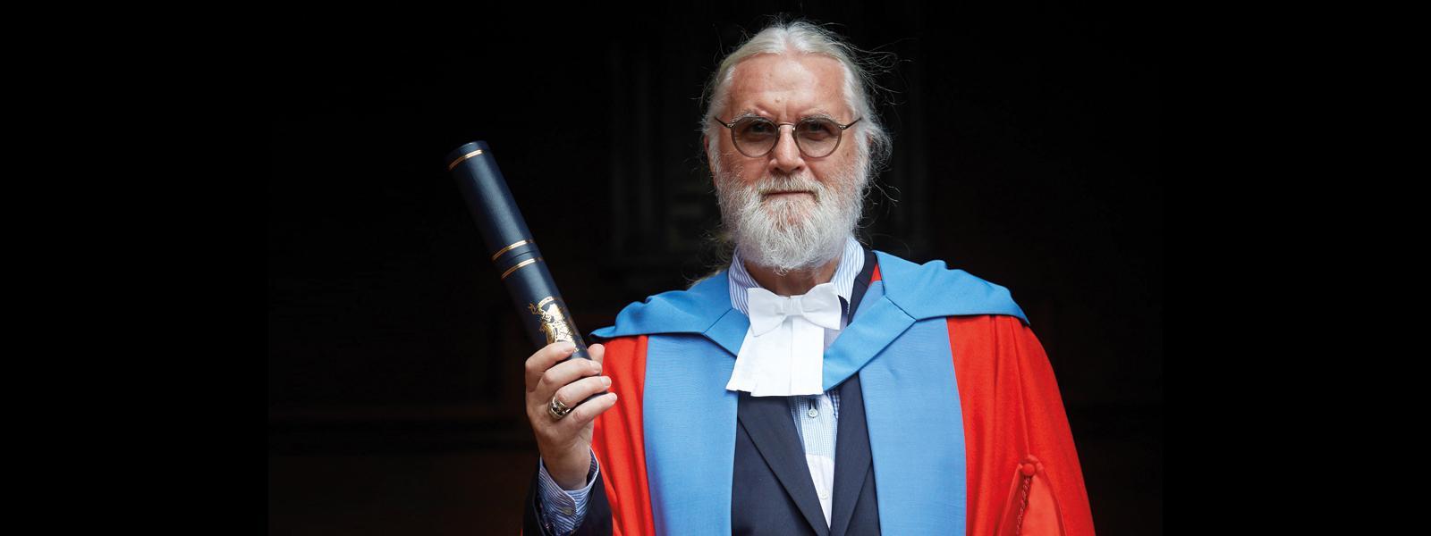 Internationally renowned comedian Sir Billy Connolly receives honorary doctorate