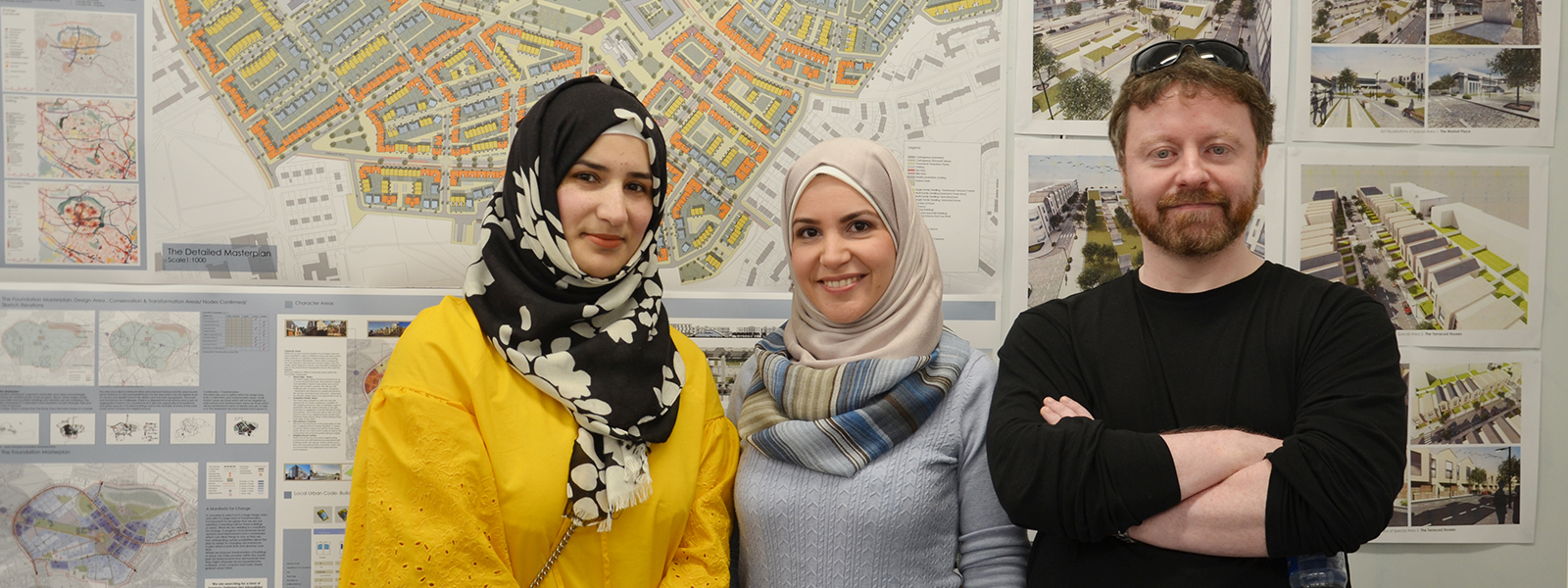 Rabail Akthar, Nour Kowatli and John Duffy, Urban Design (MSc) students