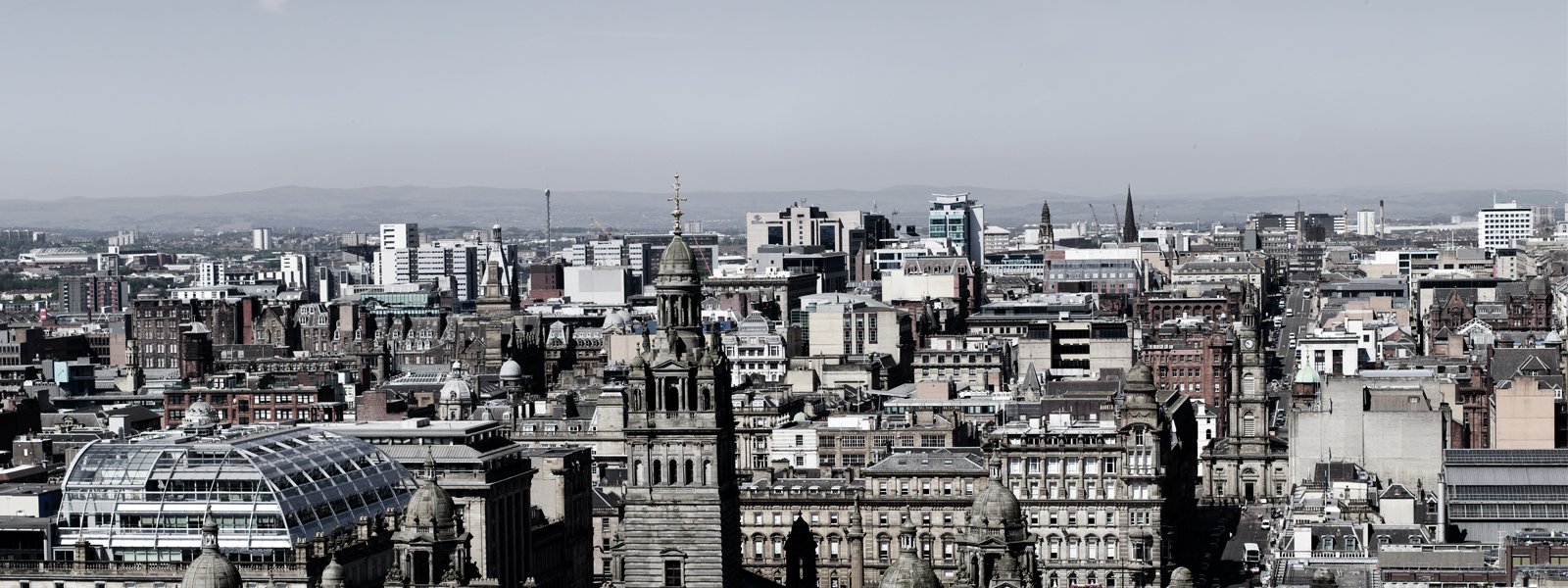 View overlooking Glasgow from the top of Livingston Tower