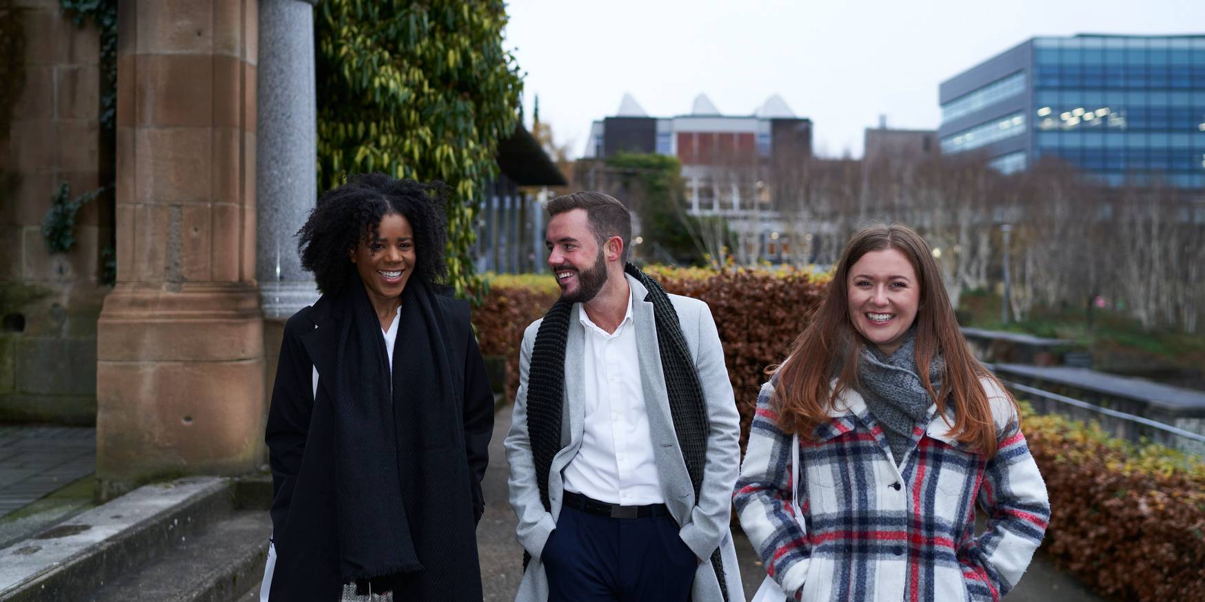 students in rottenrow gardens