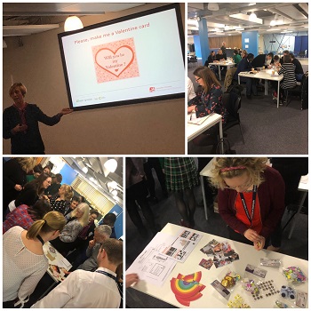 a collage of photos from a workshop on customer journey mapping
