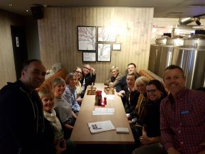 UiT and Strathclyde staff enjoying a meal together