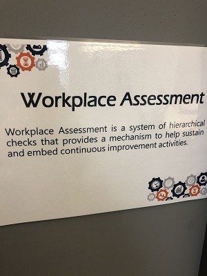 A sign explaining what Workplace Assessment is
