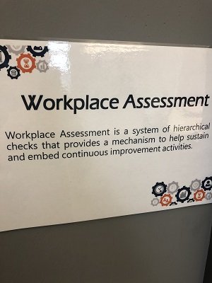 A sign explaining what Workplace Assessment is A sign explaining what Workplace Assessment is