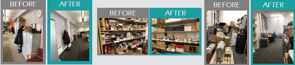 Some before and after photos of the offices following the 5S activity