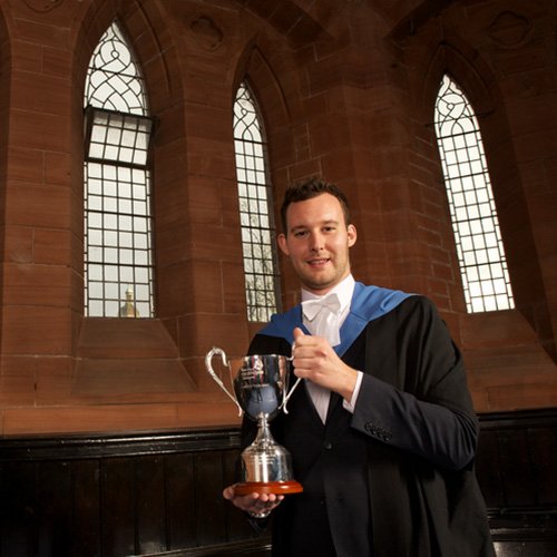 computer & information sciences graduate Craig Taylor with Strathclyde People Award