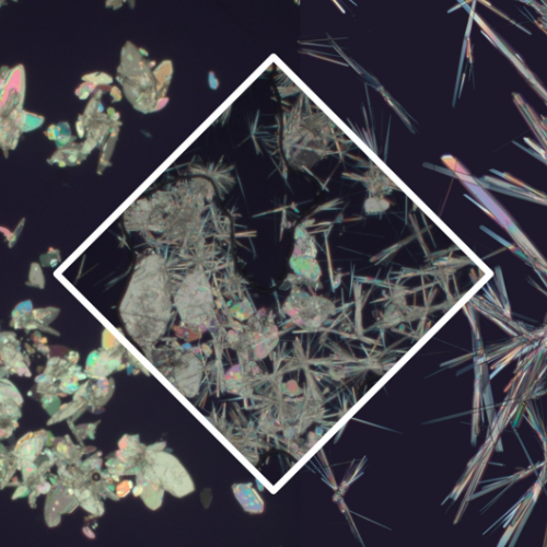Microscope close up of crystallisation
