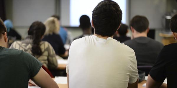 Student sitting on a lecture