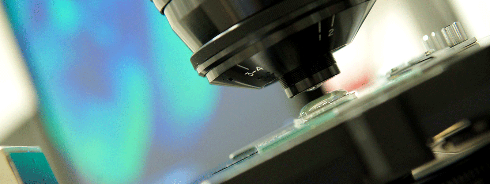 Medical microscope examining a sample