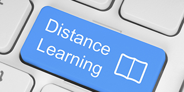 Digital image of keyboard with 'Distance Learning' written on button