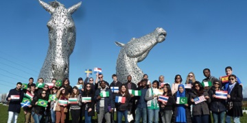 International Society visit to the Kelpies