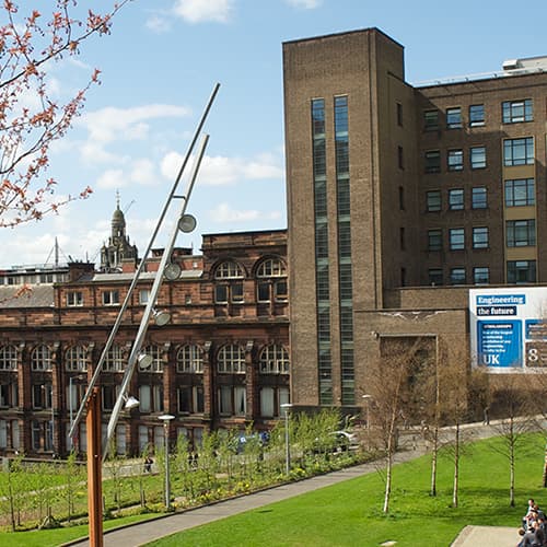 James Weir Building from Rottenrow Gardens