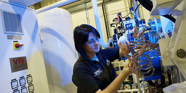 Woman working in the Advanced Forming Research Centre