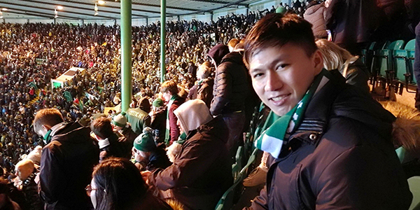 Patipat Archana, Design, Manufacture & Engineering Management student at Celtic Park, Glasgow