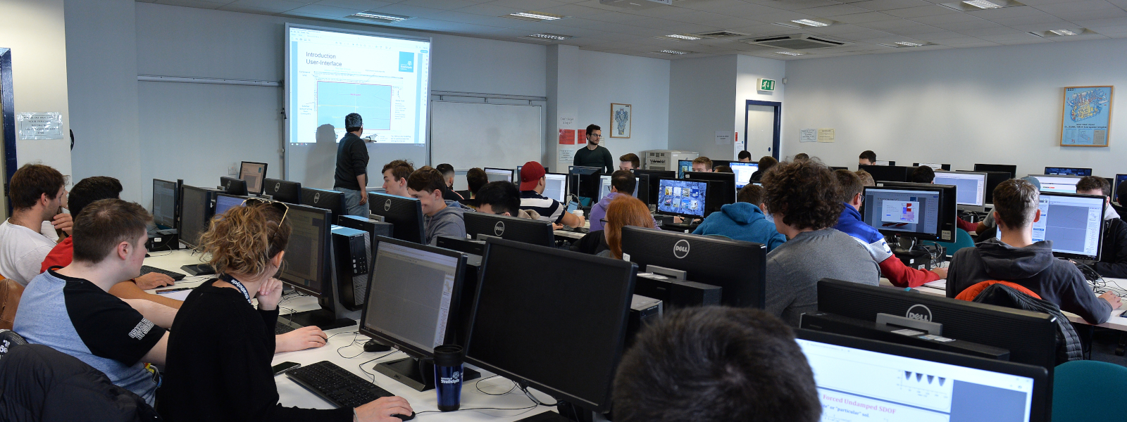 Students within a computer lab