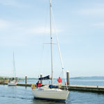 Catalina yacht in the harbour