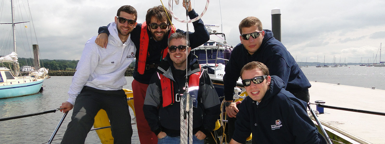 a group of students pose for a photo on the Catalina