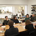 Students in the Architecture library