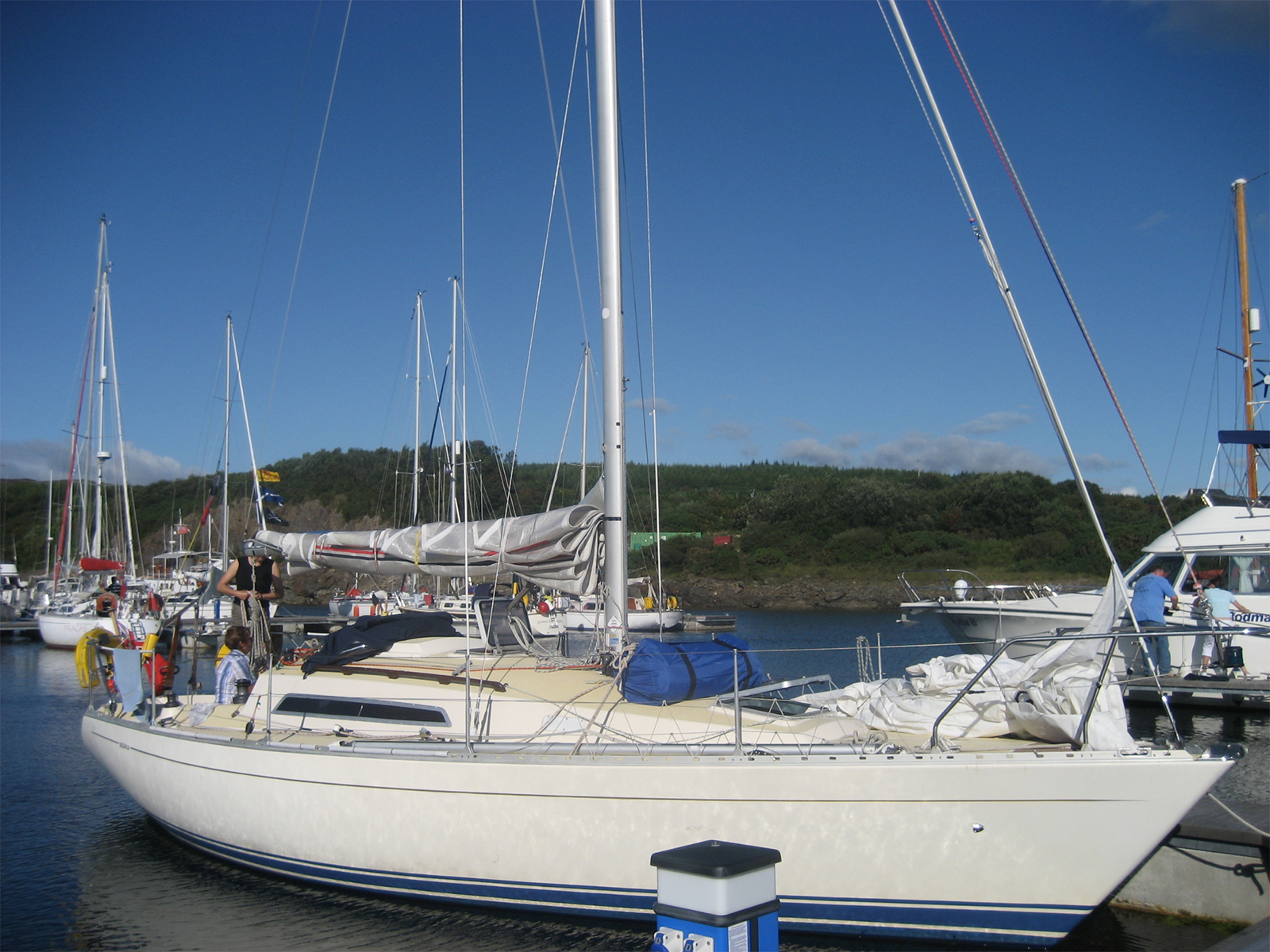 The yacht Catalina on the River Clyde