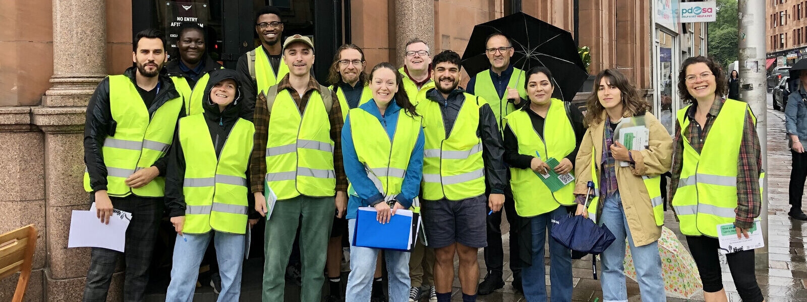 A typical Glasgow summer morning for the Active Mobility fieldwork team