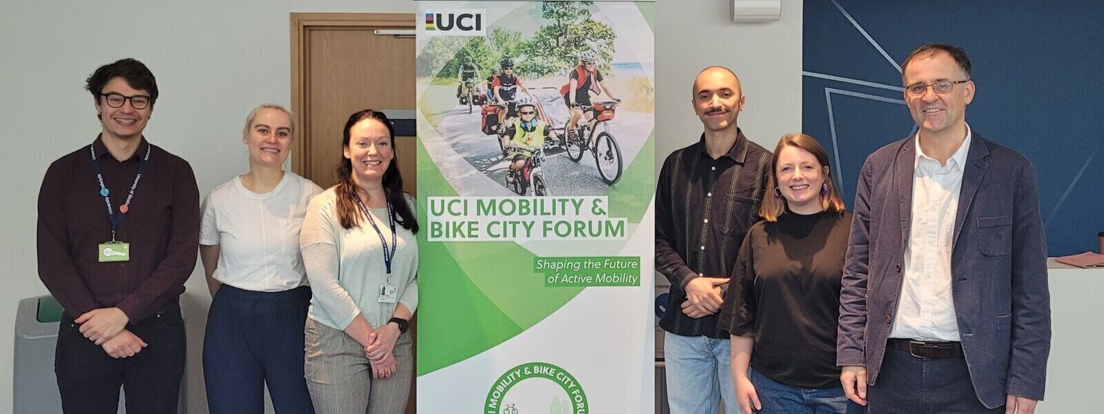Hub members after their presentations at the UCI Mobility and Bike City commissioners' event