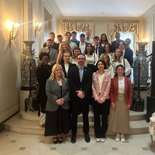 Photo of Diplomacy and International Security students on visit to Brussels