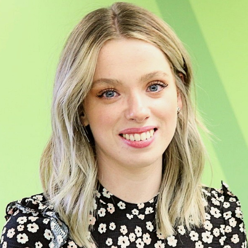 A headshot of a young woman