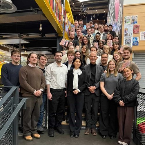 Photo of Rogelia Pastor-Castro with Leigh Turner and current Diplomacy students