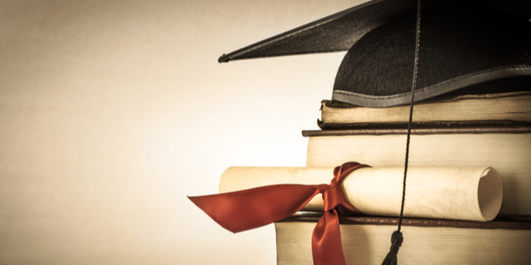 graduation cap and scroll