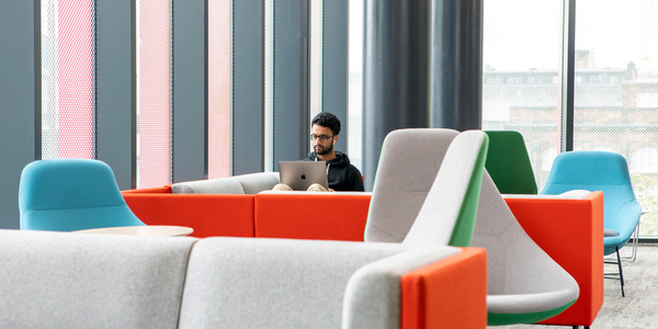 Photo of student inside the Learning & Teaching building