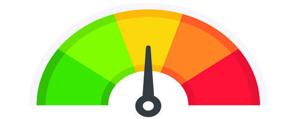 Mileage needle measures the level of business risk. concept of risk management before investing
