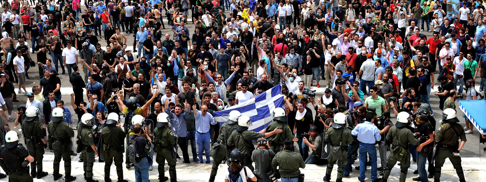 Protesters in Greece