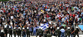 Protesters in Greece