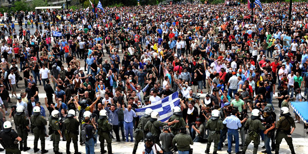 Protesters in Greece