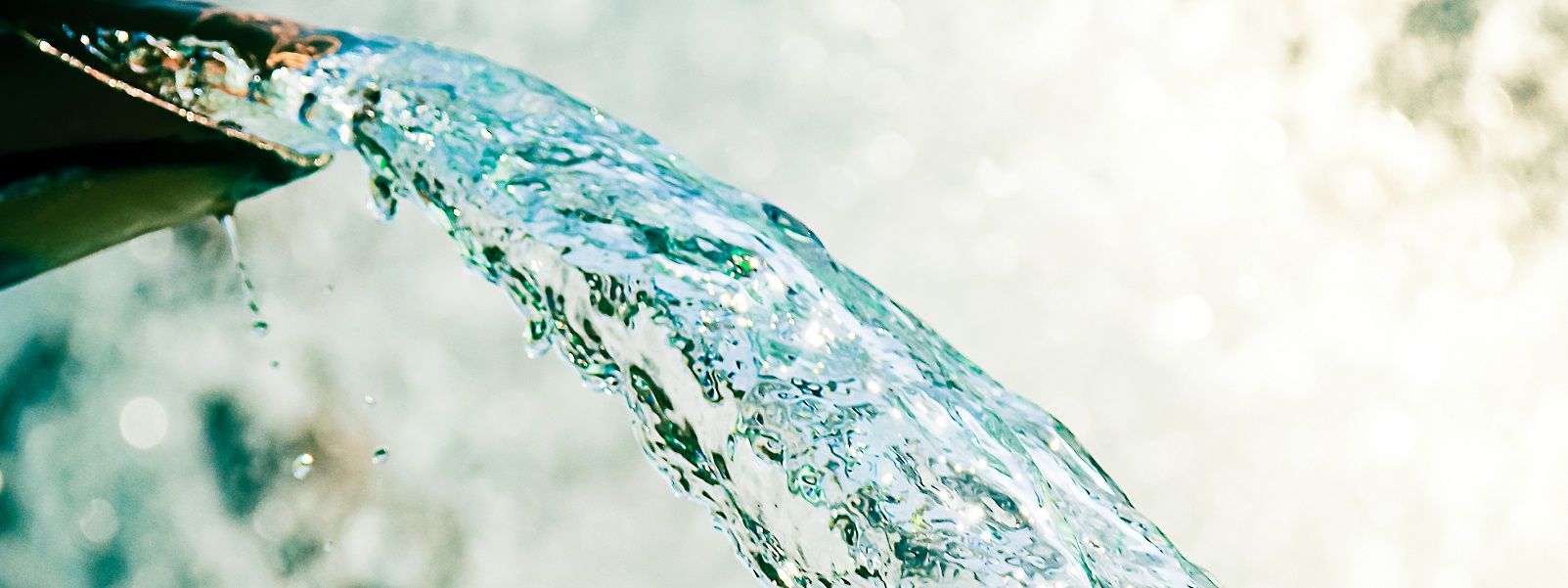 Water flowing from a cane Water flowing from a cane