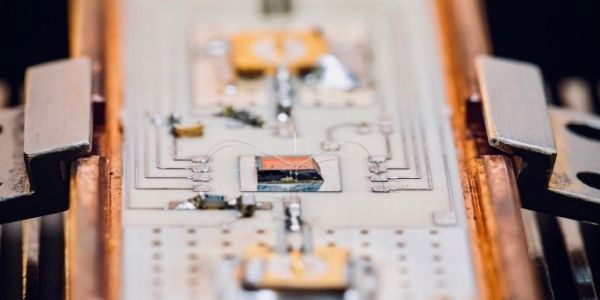 Close up of integrated circuit