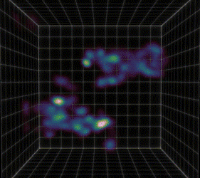 Animation of nanodiamond fluorescence Animation of nanodiamond fluorescence