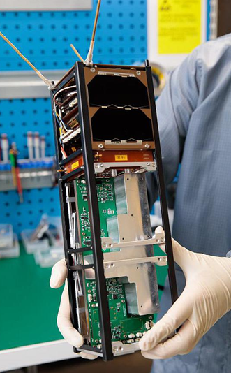 Cubesat SpooQy-1 being built Cubesat SpooQy-1 being built
