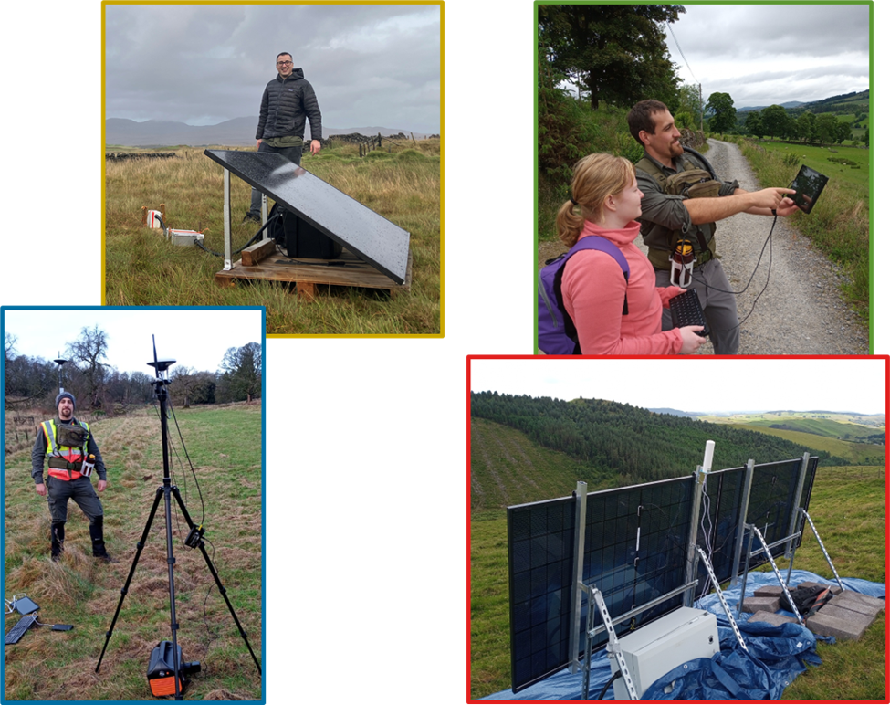 Photos of field experiments with portable magnetometers Photos of field experiments with portable magnetometers