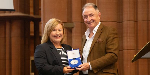 Melanie Taylor receiving Strathclyde Medal