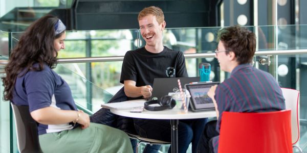 Students in Union building